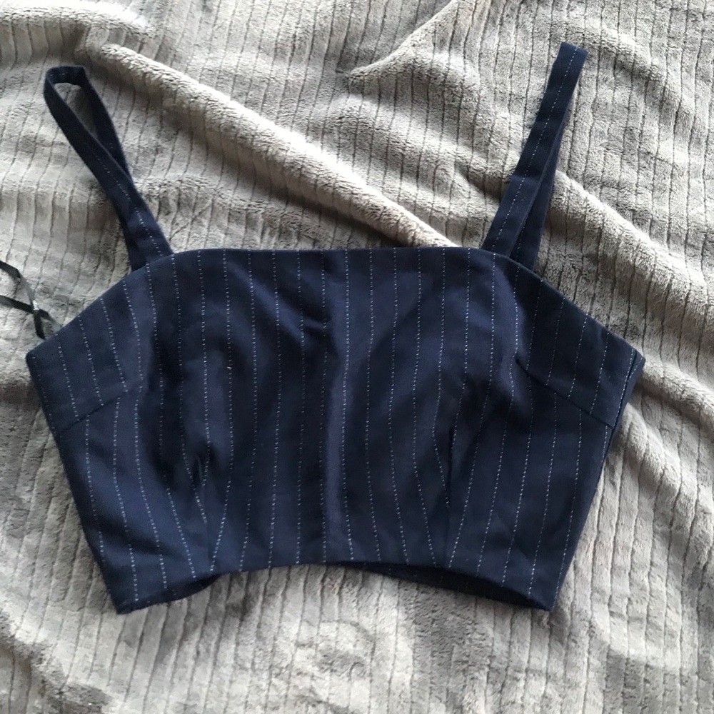 Navy crop top